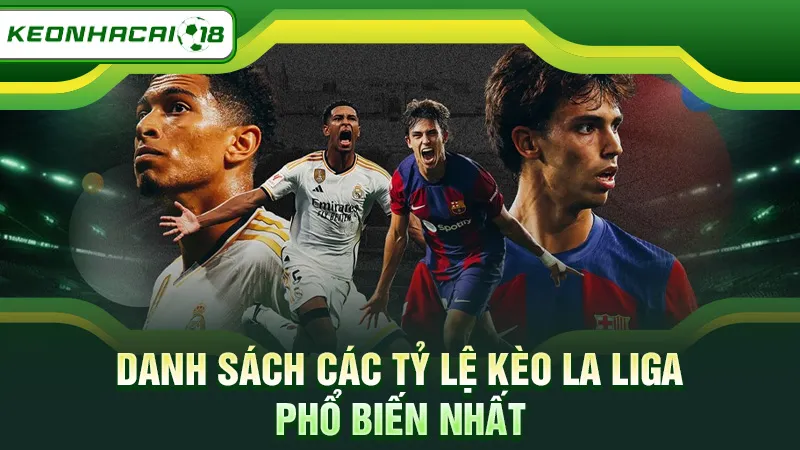Danh sách các tỷ lệ kèo La Liga phổ biến nhất